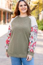 Vineyard Green Plus Size Textured Floral Patchwork Raglan Sl, Kleding | Dames, Verzenden, Nieuw