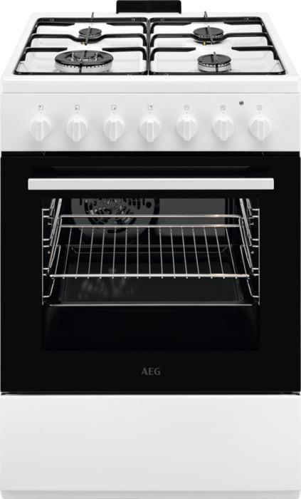 AEG CKB64101BW gas fornuis - wit, Witgoed en Apparatuur, Fornuizen, 60 cm of meer, Vrijstaand, 4 kookzones, Energieklasse A of zuiniger