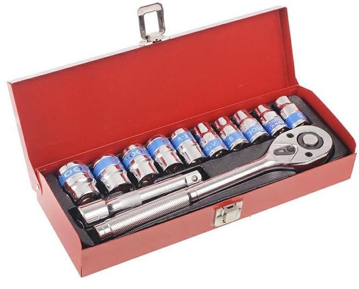 Dopsleutelset 12 Delig - 1/2 Duims - Doppendoos - Doppenset, Doe-het-zelf en Verbouw, Gereedschap | Handgereedschap, Nieuw, Ophalen of Verzenden