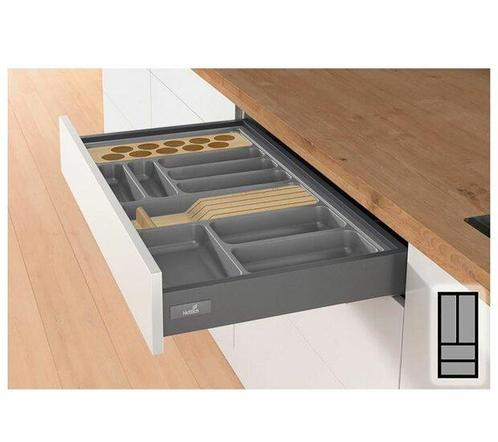 Bestekbak d:441-520mm - b:201-250mm antraciet, Doe-het-zelf en Verbouw, Hang- en Sluitwerk, Nieuw, Ophalen of Verzenden