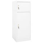 Stalen Zadelkast Wit - 53x53x140 | Tweedekansje | -35%, Ophalen of Verzenden, Nieuw