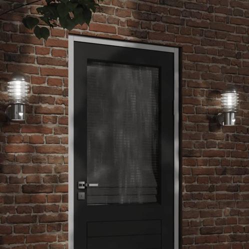 vidaXL Buitenwandlamp met sensor roestvrij staal, Tuin en Terras, Buitenverlichting, Nieuw, Verzenden
