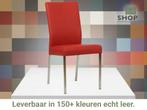 Leren eetkamerstoel Comfort - Toledo Ducati (rood) - Poten, Huis en Inrichting, Nieuw, Leer, Ophalen of Verzenden, Rood