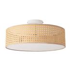 Design plafondlamp Ascot 3xE27 wit en rotan look lux.pro, Verzenden, Nieuw