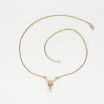 Halsketting - 14 karaat Geel goud Diamant (Natuurlijk) -, Sieraden, Tassen en Uiterlijk, Kettingen, Nieuw