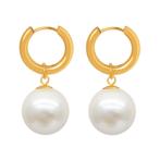 18K gold plated Stainless steel earrings, Intensity, Verzenden