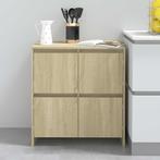 vidaXL Dressoir 70x41x75 cm bewerkt hout sonoma eikenkleurig, Verzenden, Nieuw, 50 tot 100 cm, 25 tot 50 cm
