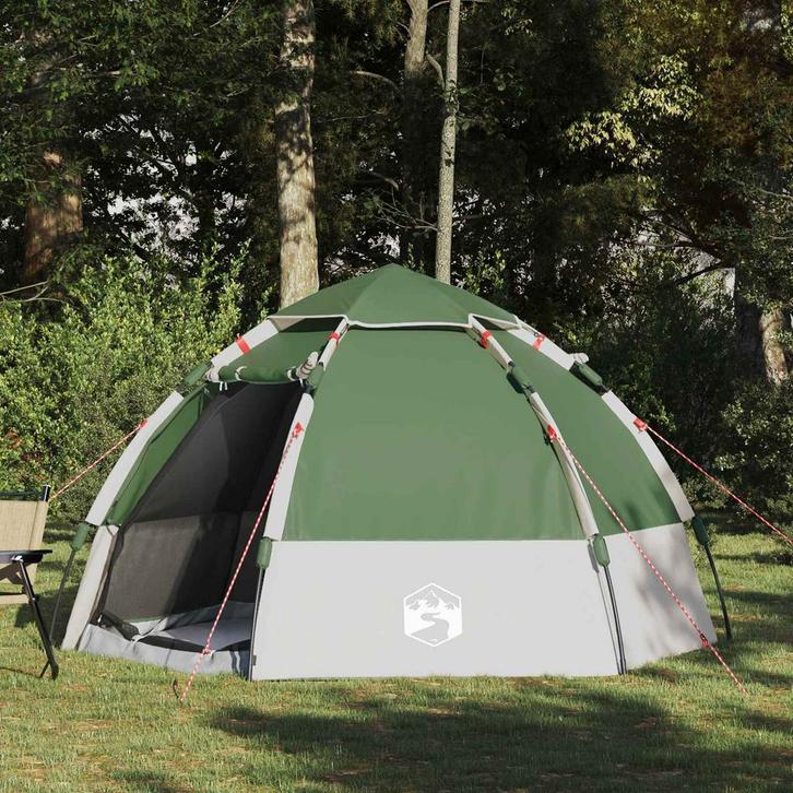 vidaXL Instant tent met regenhoes voor 4 personen met snelle, Caravans en Kamperen, Tenten, Nieuw, Verzenden