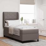 vidaXL Boxspring bed met matras met hoofdeinde Taupe 80 x, Verzenden, Nieuw, Stof