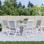 vidaXL Tuinstoelkussens 6 st hoge rug 120x50x3 cm stof grijs, Verzenden, Nieuw, Grijs