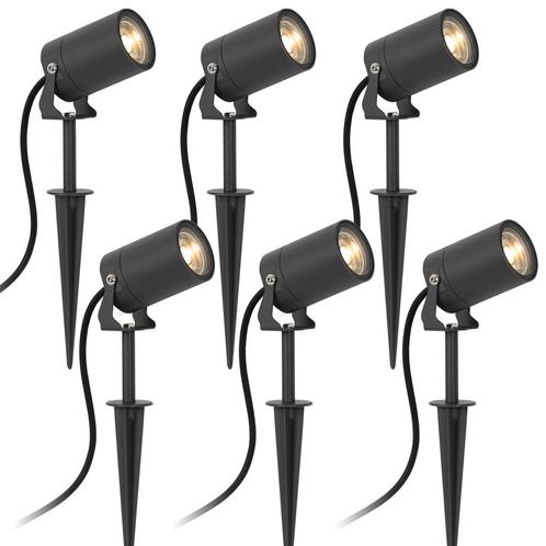 6x Stark Tuinspot Antraciet Tuinverlichting Tuinspots, Tuin en Terras, Buitenverlichting, Minder dan 50 watt, Nieuw, Aluminium