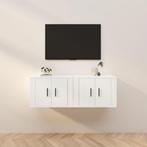 vidaXL Tv-wandmeubels 2 st 57x34,5x40 cm wit, Verzenden, Nieuw, Overige houtsoorten