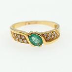 Ring Geel goud Smaragd, Sieraden, Tassen en Uiterlijk, Antieke sieraden