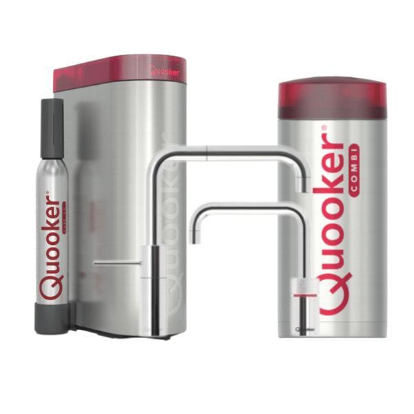 €2200 QUOOKER COMBI+ NORDIC SQUARE TWINTAPS CHROOM + CUBE -, Huis en Inrichting, Keuken | Keukenbenodigdheden, Ophalen of Verzenden