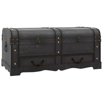 VidaXL dekenkist, zwart hout, 90 x 51 x 42 cm, Diversen, Overige Diversen, Ophalen