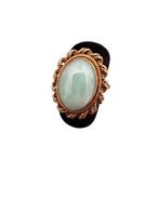Ring - 18 karaat Geel goud Jade, Sieraden, Tassen en Uiterlijk, Ringen, Nieuw