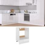 vidaXL Onderkast Riga 60x46x81,5 cm bewerkt hout hoogglans, Huis en Inrichting, Keuken | Keukenelementen, Verzenden, Nieuw, Wit