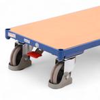 Gebruikte Platformwagens 2 zwenk- en 2 bokwielen, Ophalen of Verzenden, Gebruikt