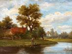 Nederlandse school (XX) - Hollands landschap, Antiek en Kunst, Kunst | Schilderijen | Klassiek