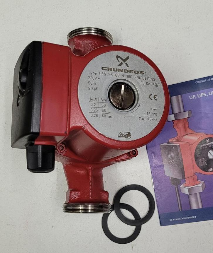 GRUNDFOS TAPWATERPOMP  RVS UPS 25-60N-180 NIEUW 96913085, Doe-het-zelf en Verbouw, Verwarming en Radiatoren, Nieuw, Ophalen of Verzenden