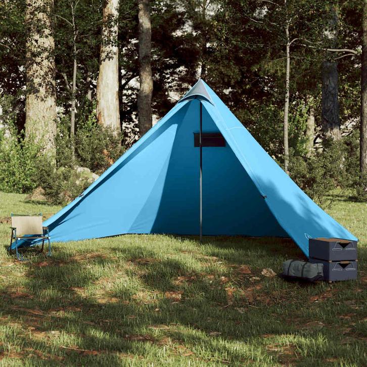 vidaXL Tipitent 7-persoons waterdicht blauw, Caravans en Kamperen, Tenten, Nieuw, tot en met 2, Verzenden