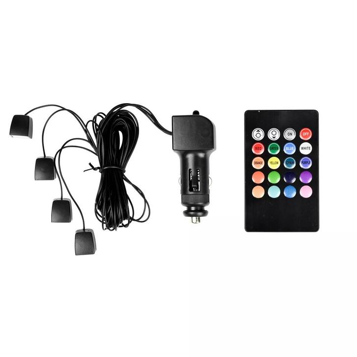 Benson Auto interieur verlichting - 16 kleuren - dimbaar..., Auto diversen, Auto-accessoires, Nieuw, Ophalen of Verzenden