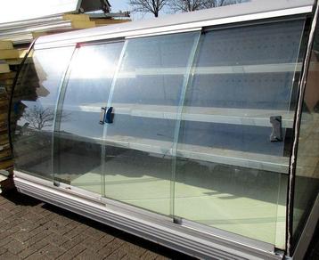 4 Glazen schuifdeuren voor laag model wandkoeling 250cm beschikbaar voor biedingen
