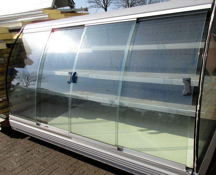 4 Glazen schuifdeuren voor laag model wandkoeling 250cm, Witgoed en Apparatuur, Koelkasten en IJskasten, Gebruikt