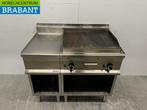 RVS Hobart Bakplaat met werkunit 110 cm GAS Horeca, Ophalen of Verzenden, Gebruikt