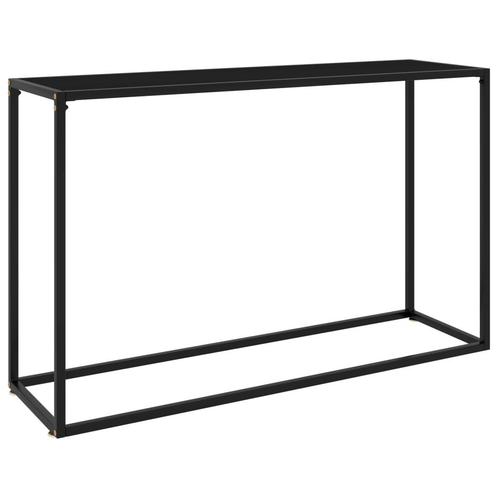 vidaXL Wandtafel 120x35x75 cm gehard glas zwart, Huis en Inrichting, Tafels | Bijzettafels, Nieuw, Verzenden