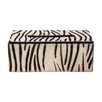 Tissuebox koehuid zebra 25x14x9cm, Huis en Inrichting, Woonaccessoires | Overige, Nieuw, Verzenden