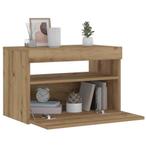 vidaXL Nachtkastje met LED 60x35x40 cm bewerkt hout, Verzenden, Nieuw, Hout