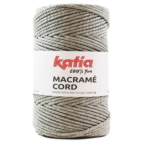 Katia Macramé Cord - 102 lichtgrijs - Katoen Garen, Hobby en Vrije tijd, Breien en Haken, Ophalen of Verzenden