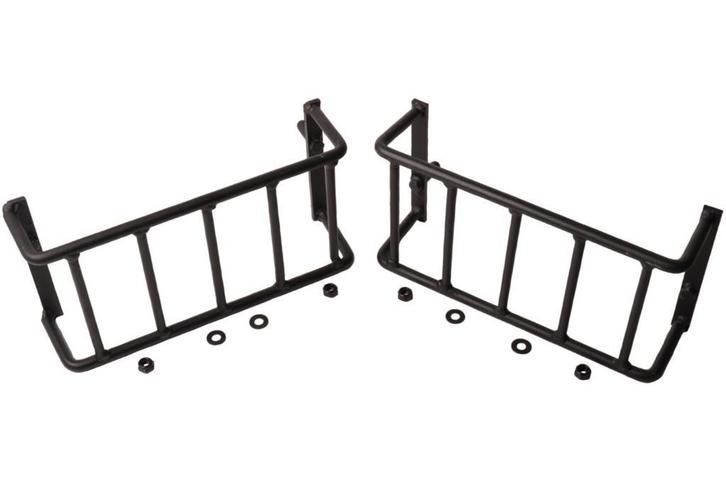 Set van 2 zwarte stalen beschermrekken - 250x140x65 mm, Auto diversen, Aanhangwagen-onderdelen, Nieuw, Ophalen of Verzenden