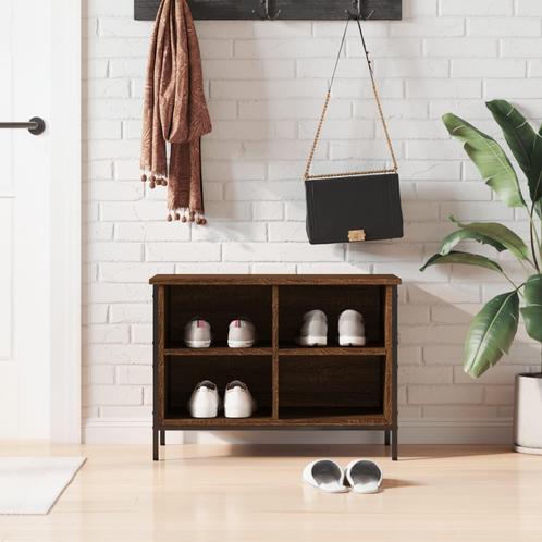vidaXL Schoenenkast 69x35x50 cm bewerkt hout bruin, Huis en Inrichting, Kasten | Schoenenrekken, Nieuw, Verzenden