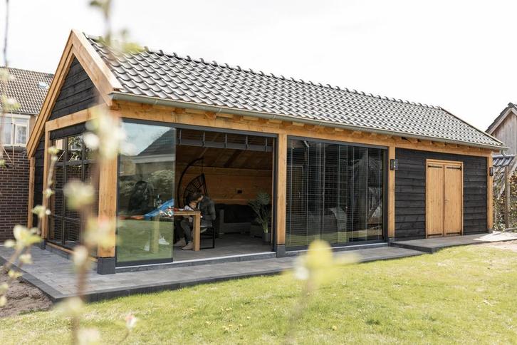 Douglas Drentse kapschuur met schuur 900x400cm Schoonoord, Tuin en Terras, Tuinhuizen, Ophalen of Verzenden