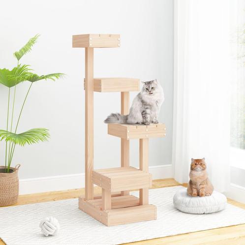 vidaXL Kattenmeubel 45,5x49x103 cm massief grenenhout, Dieren en Toebehoren, Katten-accessoires, Nieuw, Verzenden