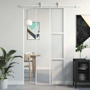 Schuifdeur 76x205 cm Wit - Perfect voor DIY - Retourdeal beschikbaar voor biedingen