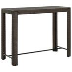 vidaXL Tuinbartafel 140,5x60,5x110,5 cm poly rattan bruin, Tuin en Terras, Verzenden, Nieuw