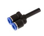 6mm x 6mm Y-koppeling PA 66 Insteekfitting Plug NBR [2, Verzenden, Nieuw