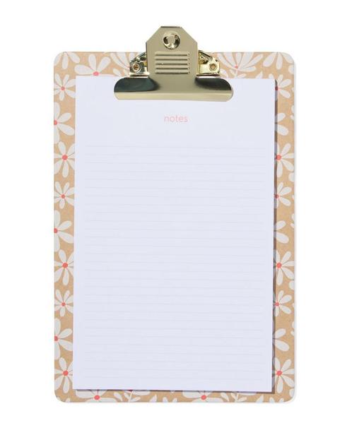 HEMA Klembord 28x18 bloem van €4.99 voor €2.5 sale, Diversen, Agenda's, Nieuw, Verzenden