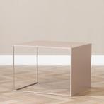 50% Korting: Bijzettafel Gianni metaal taupe 40 cm hoog, Ophalen, Zo goed als nieuw, Rechthoekig, Scandinavisch, Modern