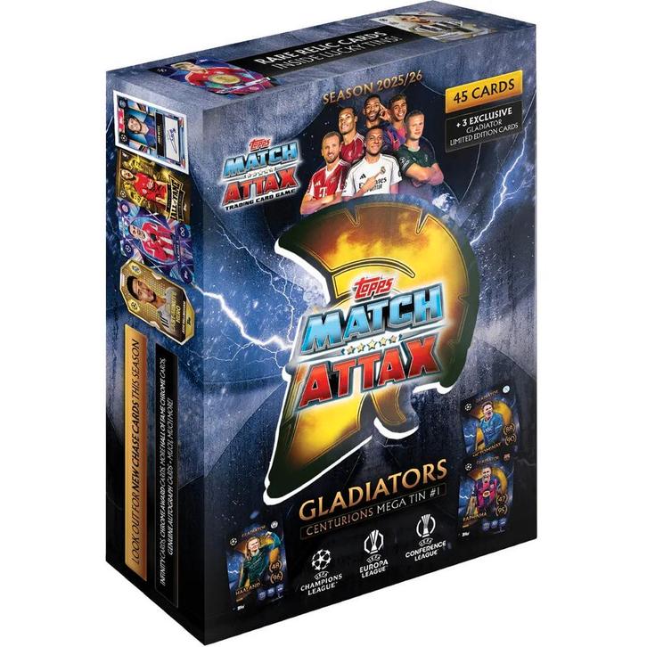 Topps Match Attax UCL 2025/2026 MEGA Tin, Hobby en Vrije tijd, Verzamelkaartspellen | Overige, Nieuw, Verzenden
