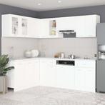 vidaXL 11-delige Keukenkastenset Lyon bewerkt hout wit, Huis en Inrichting, Keuken | Keukenelementen, Verzenden, Nieuw, Wit