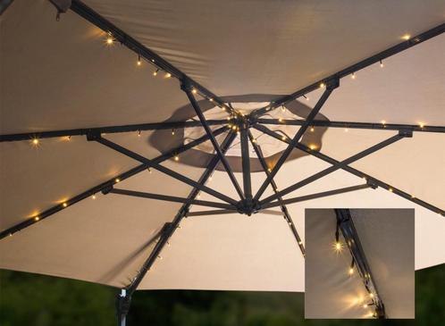 HI Parasol Lichtslinger - Solar LED - 130 cm, Huis en Inrichting, Lampen | Overige, Nieuw, Verzenden