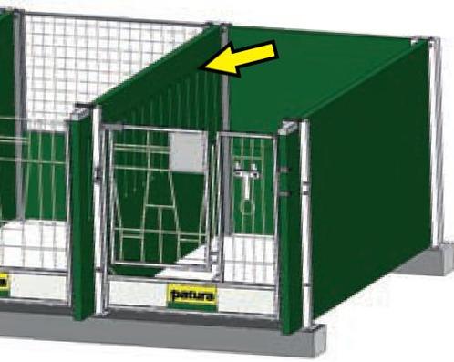 Zijwand met openingen voor de groene Patura kalverbox, Dieren en Toebehoren, Stalling en Weidegang