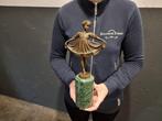 Beeld, Bronze: Girl with Dress - 31.5 cm - Brons, Marmer, Antiek en Kunst