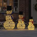 vidaXL Kerst Sneeuwpop Familie 3 pcs Warmwit 81 x 60 x 125, Diversen, Kerst, Verzenden, Nieuw