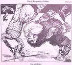 Spotprent over politieke ontwikkelingen in Duitsland en F..., Antiek en Kunst, Kunst | Litho's en Zeefdrukken, Verzenden