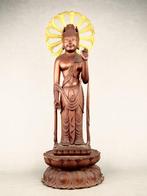 Standing statue of Kannon Bodhisattva  54.8 cm - Beeld